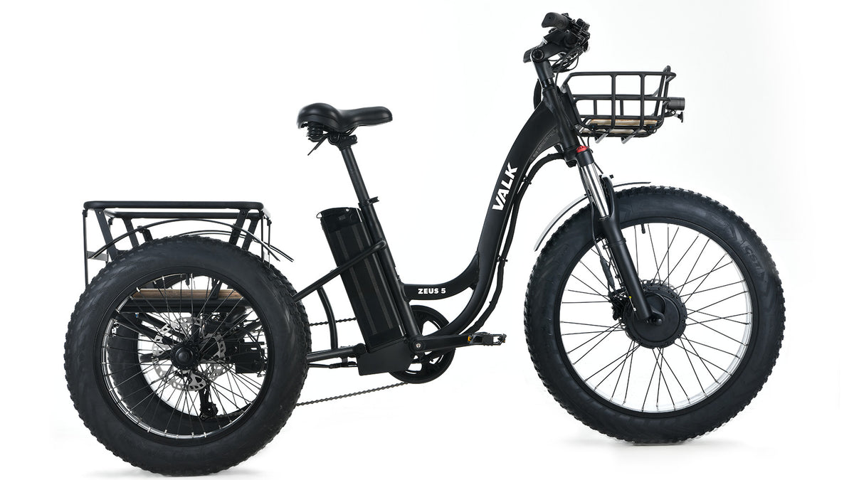 Electric Fat Tyre Tricycle Black – Valk Ebikes