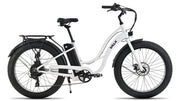 VALK Electric Fat Tyre Cruiser Bike - White