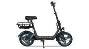 VALK Electric Scooter with Seat - Black/Blue