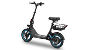 VALK Electric Scooter with Seat - Black/Blue