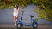 VALK Metro 3 Electric Scooter with Seat - Blue