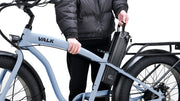 VALK Electric Fat Tyre Cruiser Bike - Blue