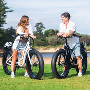 VALK Electric Fat Tyre Cruiser Bike - Matte Black