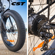 VALK Electric Fat Tyre Cruiser Bike - Matte Black
