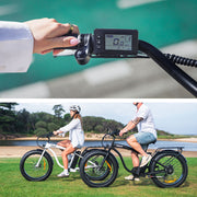 VALK Electric Fat Tyre Cruiser Bike - Matte Black