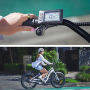 VALK Electric Fat Tyre Cruiser Bike - White