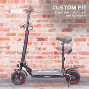 VALK Fusion 7 Electric Scooter, 800W, AU Compliant, with Seat Option, 48V 13Ah Lithium, 50km Range, Quad Shocks, 10 inch Tyres