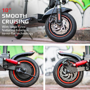 VALK Fusion 7 Electric Scooter, 800W, AU Compliant, with Seat Option, 48V 13Ah Lithium, 50km Range, Quad Shocks, 10 inch Tyres