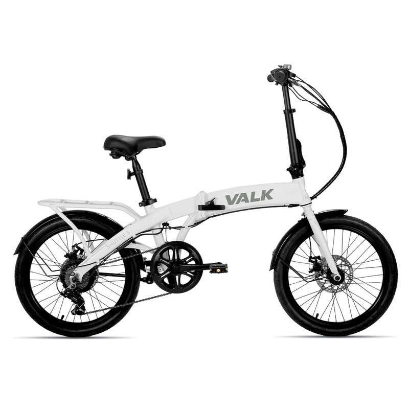 Shuttle Electric Folding Bike White – Valk Ebikes
