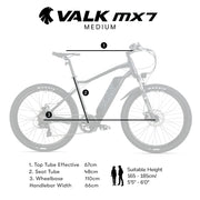 VALK MX7 Electric Bike - Black