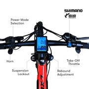 VALK MX7 Electric Bike - Black/Red