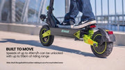 VALK Ego 8 Folding Electric Scooter - Black/Green