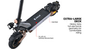 VALK Ego 8 Folding Electric Scooter - Black/Bronze