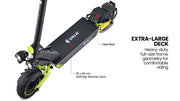 VALK Ego 8 Folding Electric Scooter - Black/Green