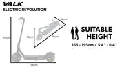 VALK Synergy 7 Electric Scooter - Black/Yellow