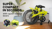 VALK Shuttle 5 Electric Folding Bike - Lime Green