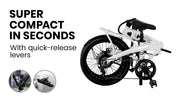 VALK Shuttle 5 Electric Folding Bike - White