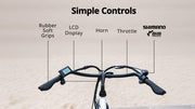 VALK Electric Fat Tyre Cruiser Bike - White