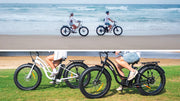 VALK Electric Fat Tyre Cruiser Bike - White