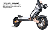 VALK Ego 8 Folding Electric Scooter - Black/Bronze
