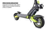 VALK Ego 8 Folding Electric Scooter - Black/Green