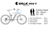 VALK MX7 Electric Bike - Black/Blue