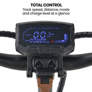 VALK Ego 8 Electric Scooter, Powerful, AU Compliant, 48V 13Ah, 55km Max Range, eScooter for Adults, Foldable, Off Road, Black/Bronze