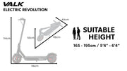 VALK Synergy 7 Electric Scooter - Black/Red