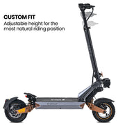 VALK Ego 8 Electric Scooter, Powerful, AU Compliant, 48V 13Ah, 55km Max Range, eScooter for Adults, Foldable, Off Road, Black/Bronze