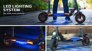 VALK Fusion 7 Electric Scooter with Seat - Black/Red