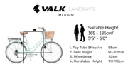 VALK Laneway 5 Vintage Electric Bike - Mint Green