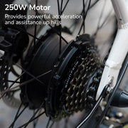 Shuttle 5 Electric Folding Bike - White