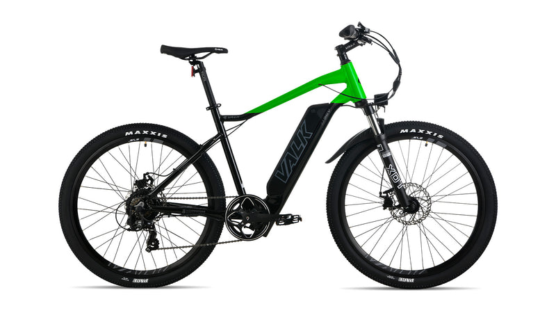 MX7 Medium Black and Lime Green – Valk Ebikes