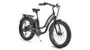 VALK Electric Fat Tyre Cruiser Bike - Matte Black