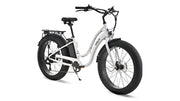 VALK Electric Fat Tyre Cruiser Bike - White