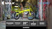VALK Shuttle 5 Electric Folding Bike - Lime Green