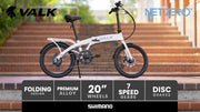 VALK Shuttle 5 Electric Folding Bike - White