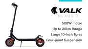 VALK Nexus 7 Folding Electric Scooter - Red