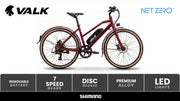VALK Vista Step Through Commuter Electric Bike - Red