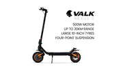 VALK Nexus 7 Folding Electric Scooter - Orange