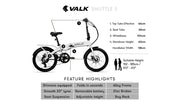 VALK Shuttle 5 Electric Folding Bike - White
