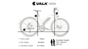 VALK Vista Step Through Commuter Electric Bike - White