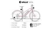 VALK Vista Step Through Commuter Electric Bike - Red