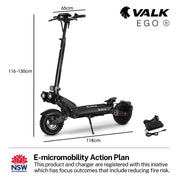 VALK Ego 8 Electric Scooter - Black